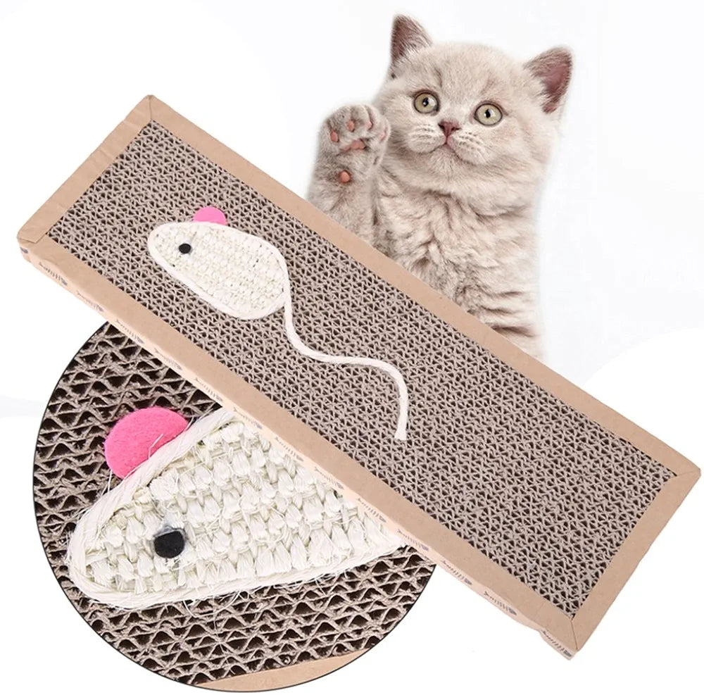 Mouse theme cat scratcher pad