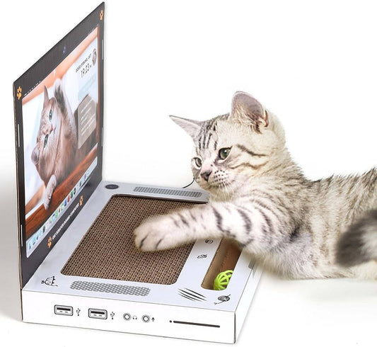 Laptop cat scratcher