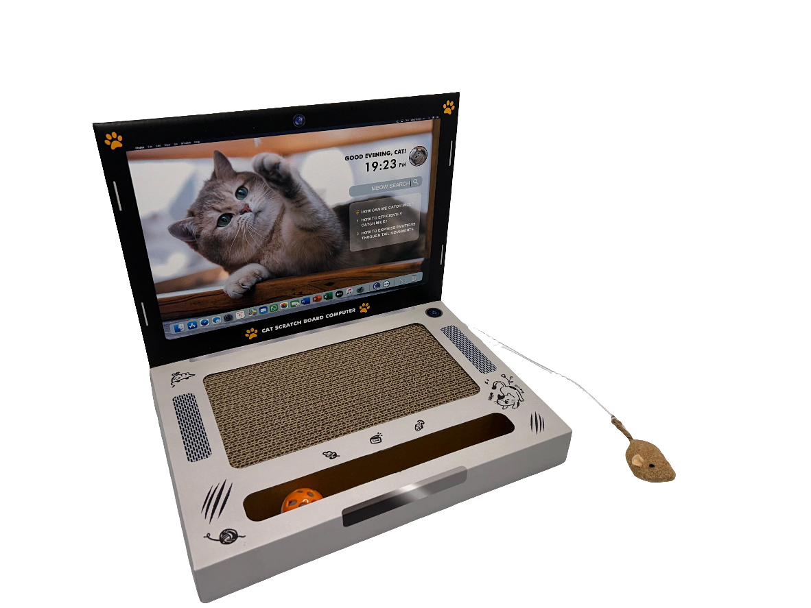 Laptop cat scratcher