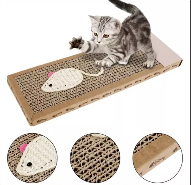 Mouse theme cat scratcher pad