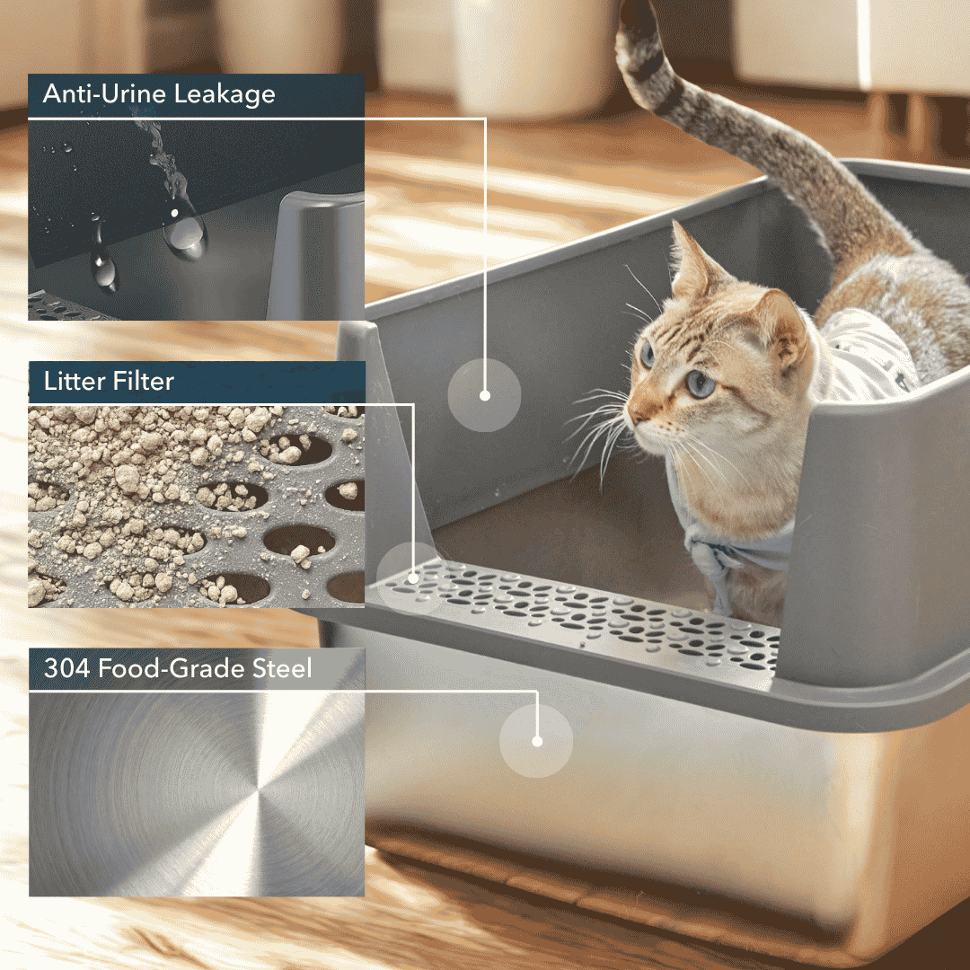 Stainless steel Litter Box
