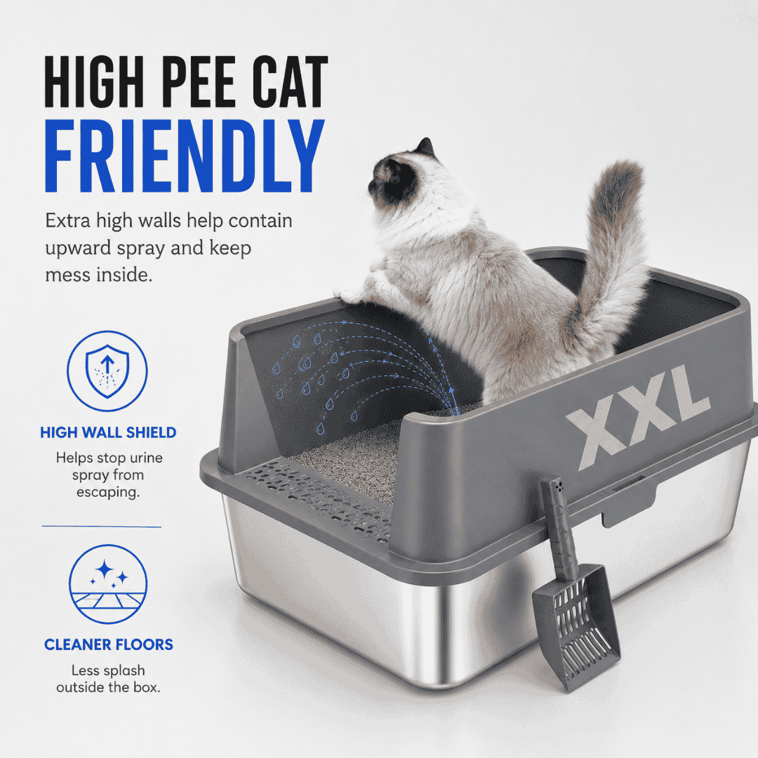 Stainless steel Litter Box